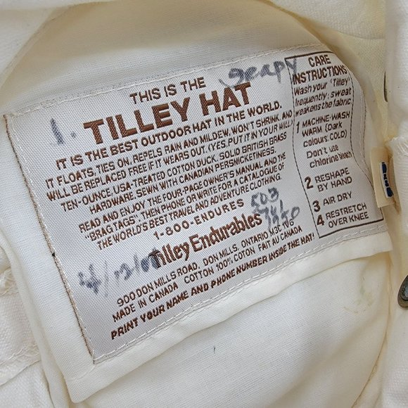 Tilley Endurables Hat Size 7 Beige Breathable Outdoors Camping Hiking - Picture 7 of 12